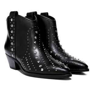 Sam Edelman “Brian” Studded Leather Booties - Black - Size 8 - New w/o box